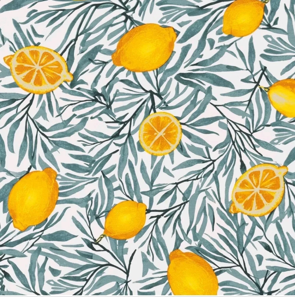 Threshold - Lemon Botanical Wallpaper